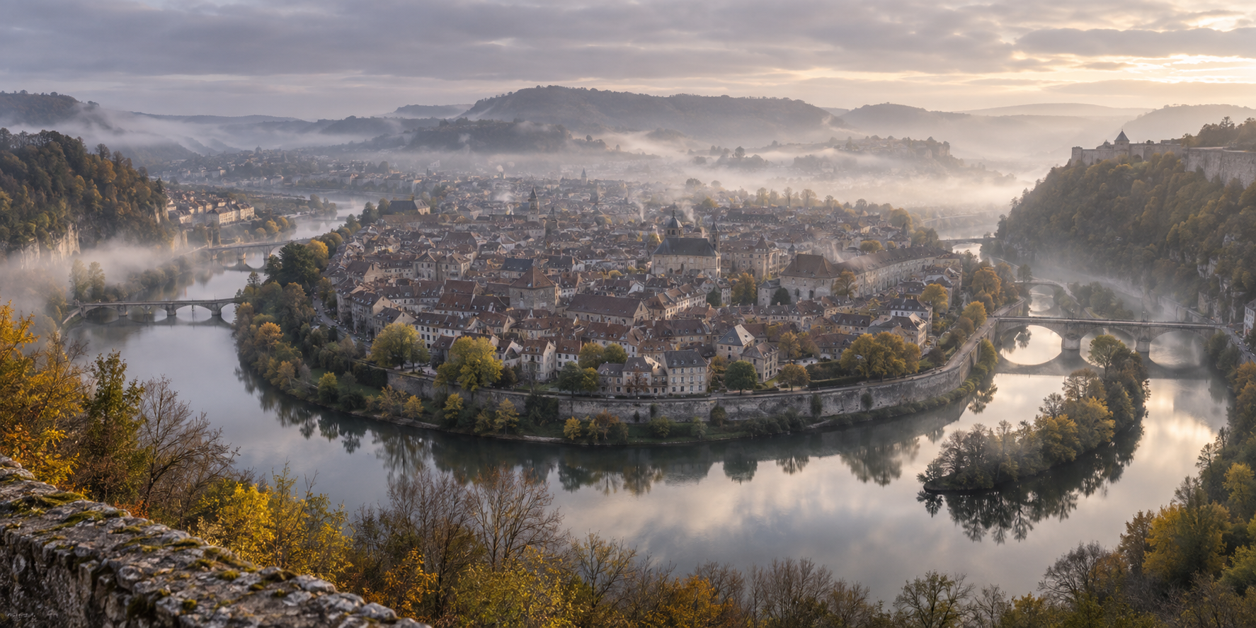La boucle du Doubs autour de la vieille ville